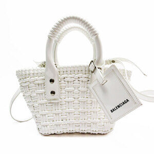 Balenciaga Bistro XXS Crossbody Shoulder Bag Enamel White